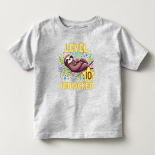 Camiseta Design de Aniversário de Gamer com Nível de Pregui