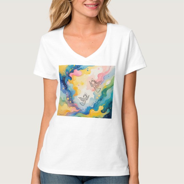 Camiseta design de anjos (Frente)