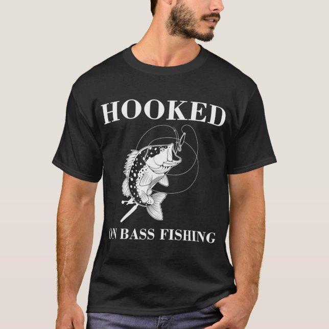 Camiseta design de anzol para pesca de robalo (Frente)