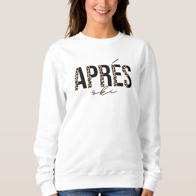 Camiseta Design de Après Ski com Estampa de Leopardo (Frente)