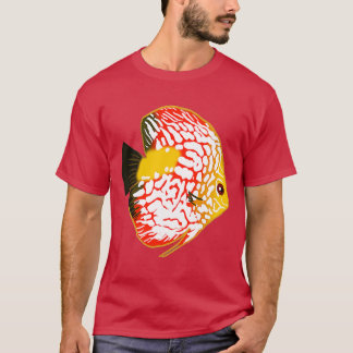 Camiseta Design de Aquário de Peixes de Disco para Ventilad