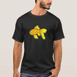 Camiseta Design de Aquário de Peixes Dourados Para Fãs de A