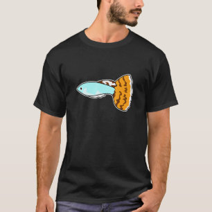 Camiseta Design de Aquário de Peixes Guppy para Fãs de Aqua