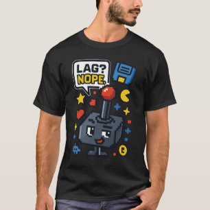 Camiseta Design de Arcade Joystick Gamer de Pixel Retro