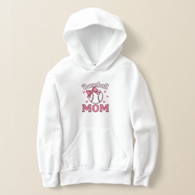 Camiseta Design de Arco Rosa Fofo de Mãe de Beisebol (Postura )