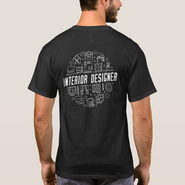 Camiseta Design de Arredondamento do Designer Interior (Verso)