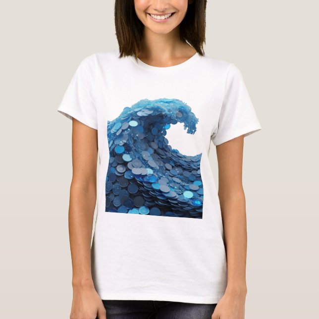 Camiseta Design de ARTE ABSTRATA Prata Clássica (Frente)