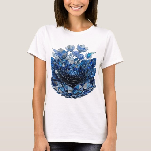 Camiseta Design de ARTE ABSTRATA Prata na Moda v2 (Frente)