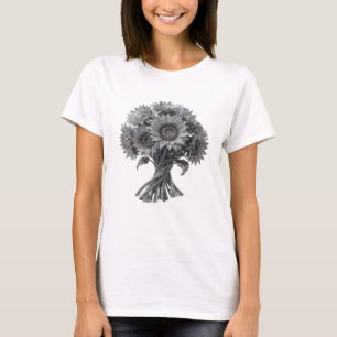 Camiseta Design de ARTE ABSTRATA Prateado Elegante