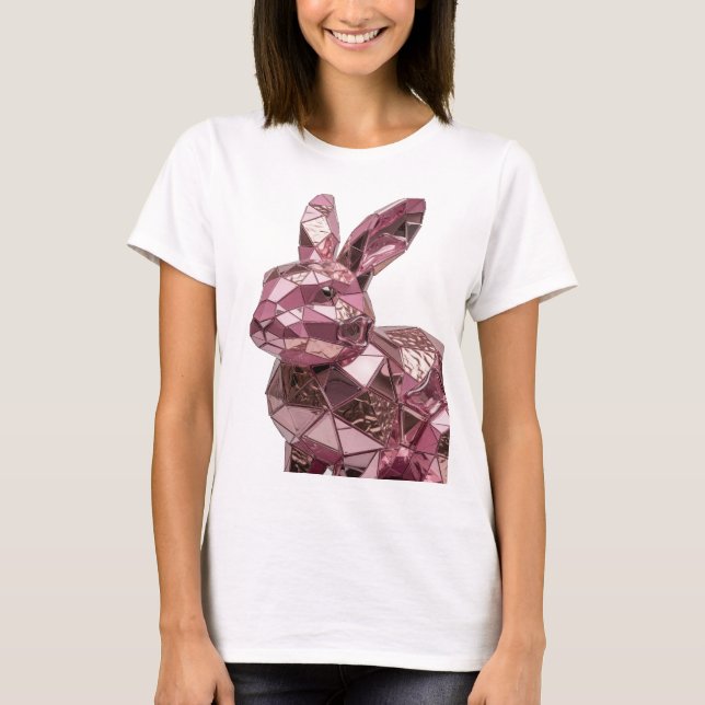 Camiseta Design de ARTE ABSTRATA Rosa Icônico (Frente)