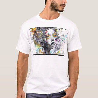 Camiseta Design de arte com borda criativa