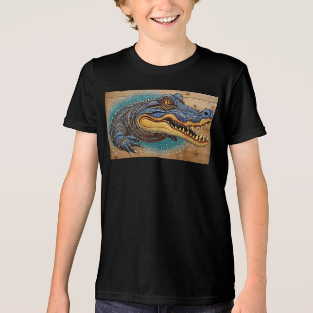 Camiseta Design de Arte Crocodilo Australiano (Frente)