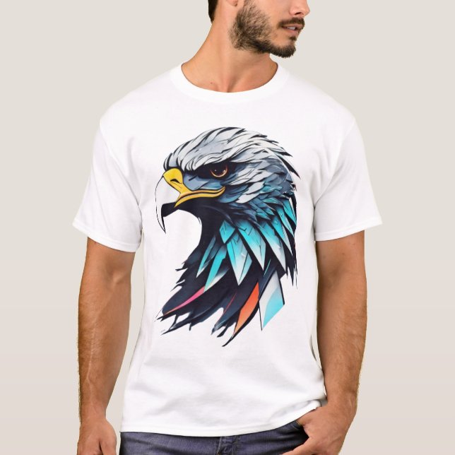Camiseta Design de Arte de Águia, (Frente)