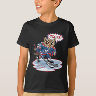 Camiseta Design de Arte Esportiva Divertida de Coruja de Hó
