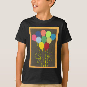 Camiseta Design de Arte Gráfica dos Balões de Aniversário C