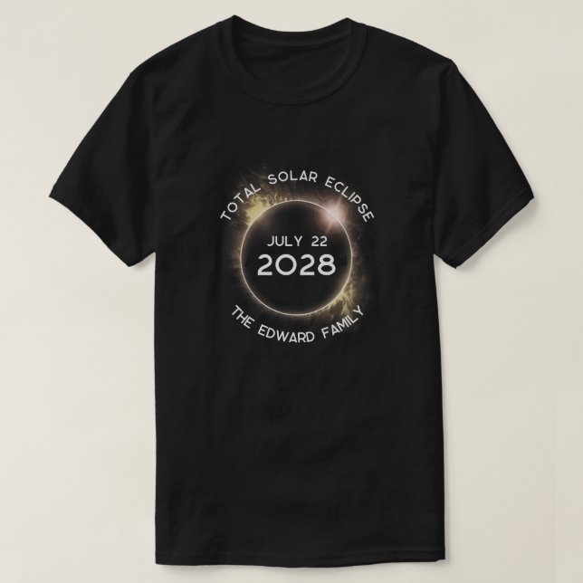 Camiseta Design de Arte Solar Eclipse Total (Frente do Design)
