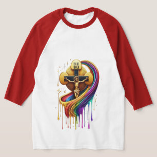 Camiseta Design de Artística Contemporânea da Figura Crucif