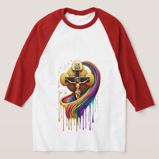 Camiseta Design de Artística Contemporânea da Figura Crucif (Postura )