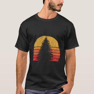 Camiseta Design de Árvore de Pinos Minimalista RetroSun - G