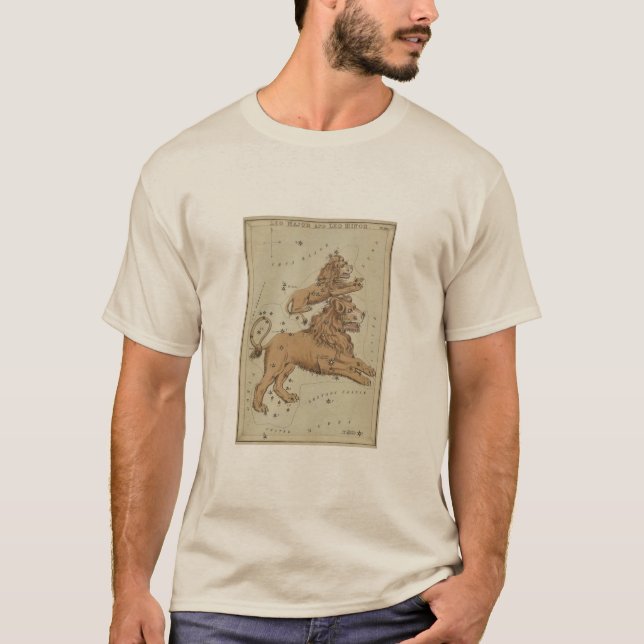Camiseta Design de Astronomia Antiquada de Mapa da Constela (Frente)