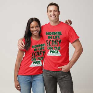 Camiseta Design de Autor Normal na Vida Assustador na Págin