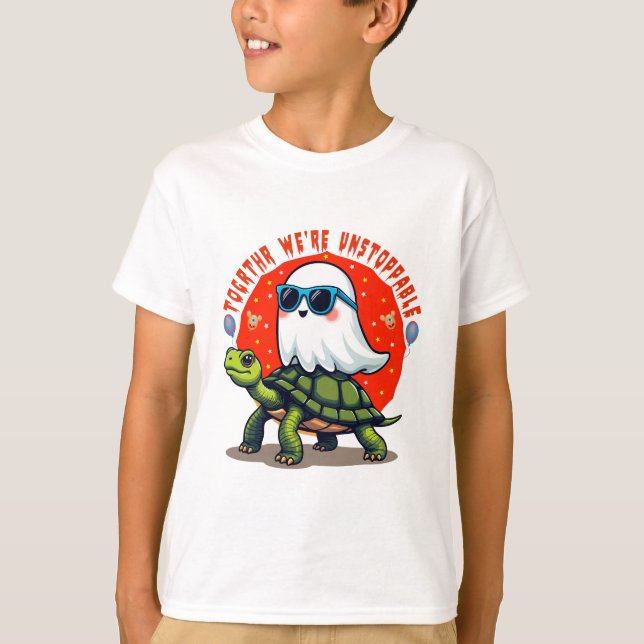 Camiseta Design de Aventura e Fantasma Incomparável (Frente)