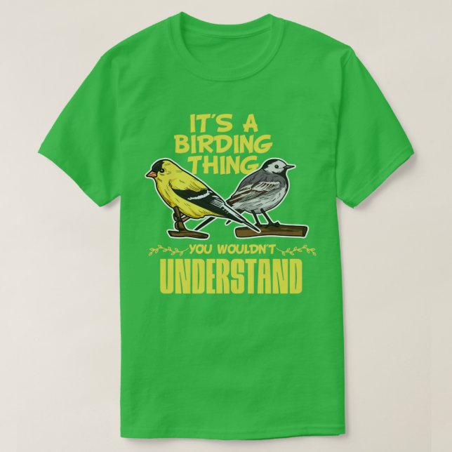 Camiseta Design de aves para Nerd de observação de pássaros (Frente do Design)