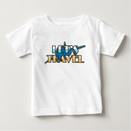 Camiseta Design de Avião Vamos Viajar