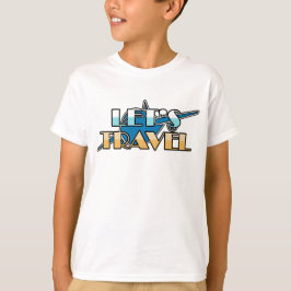 Camiseta Design de Avião Vamos Viajar