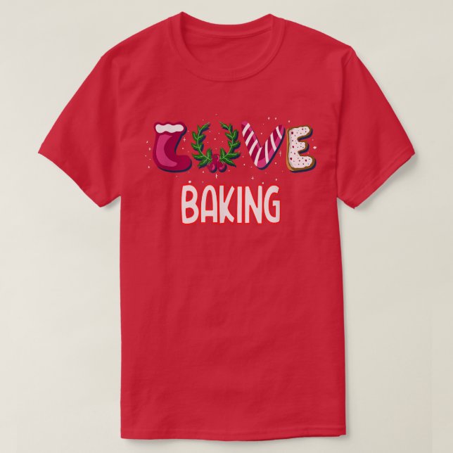 Camiseta DESIGN de Baking de LOVE para um veículo de baking (Frente do Design)