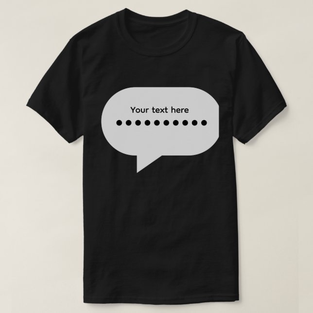 Camiseta Design de Balão de Fala Personalizado – Texto Pers (Frente do Design)