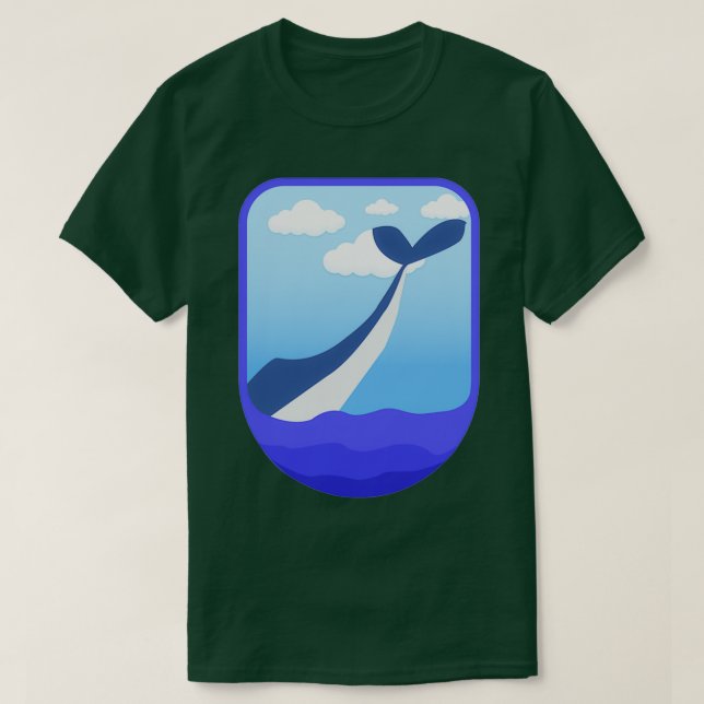 Camiseta Design de baleia azul (Frente do Design)