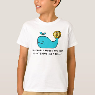 Camiseta Design de Baleia Bitcurrency - 'Seja Qualquer Cois