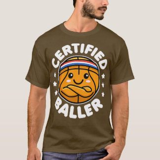 Camiseta Design de Baller Cute Kawaii