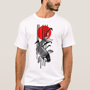 Camiseta Design de bambu - peixe de Nishikigoi - de Koi 1