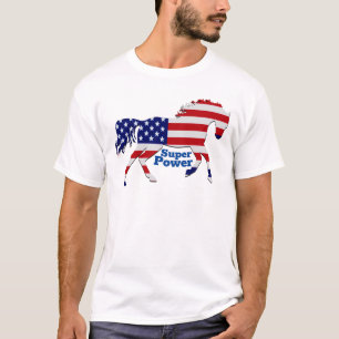 Camiseta Design de Bandeira Americana