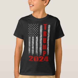 Camiseta Design de Bandeira Americana Trump 2024