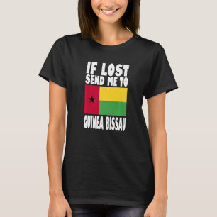 Camiseta Design de Bandeira da Guiné Bissau Se perdido me m