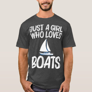 Camiseta Design De Barco Engraçado Para Meninas Crianças À