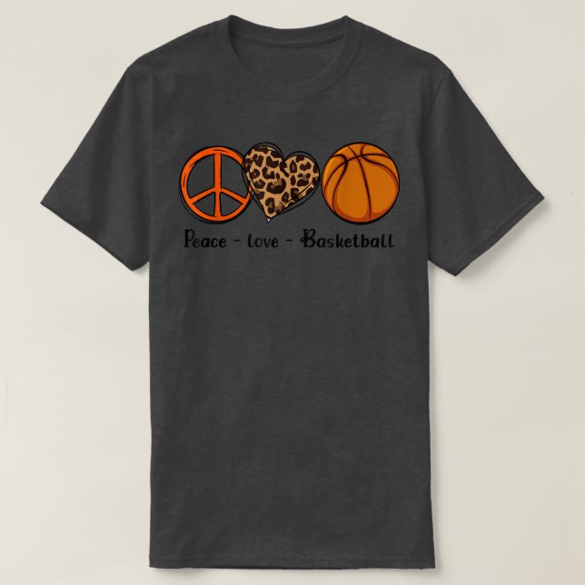 Camiseta Design de basquete de paz para mulheres (Frente do Design)