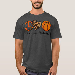 Camiseta Design de basquete de paz para mulheres