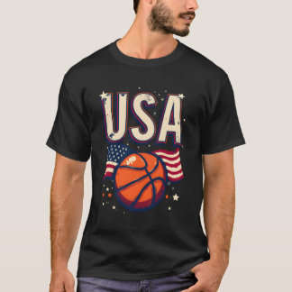 Camiseta Design de Basquete dos EUA Vintage engraçado