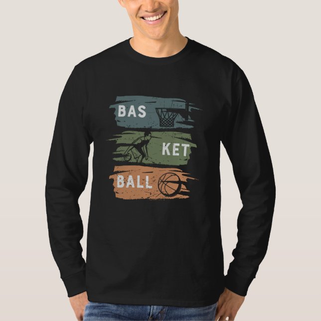 Camiseta Design de basquete legal com 3 cores (Frente)