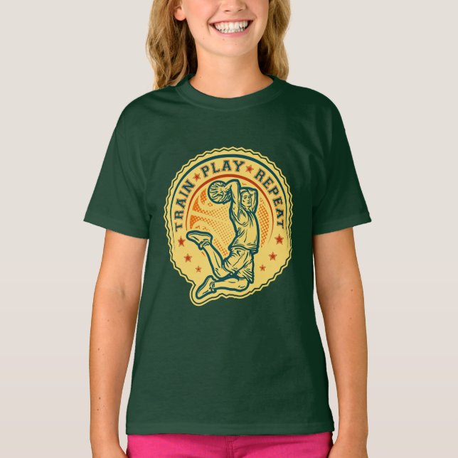 Camiseta Design de basquetebol Slam Dunk Vintage (Frente)