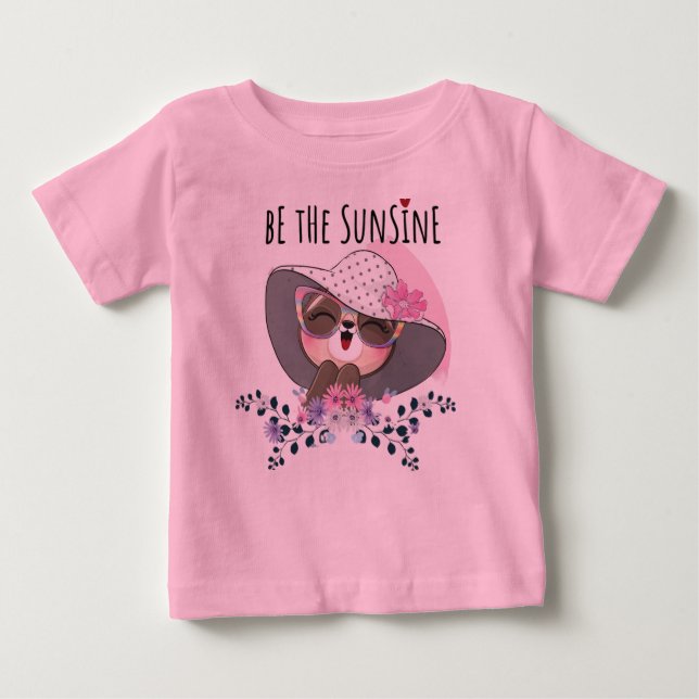 Camiseta Design de bebê rosa (Frente)