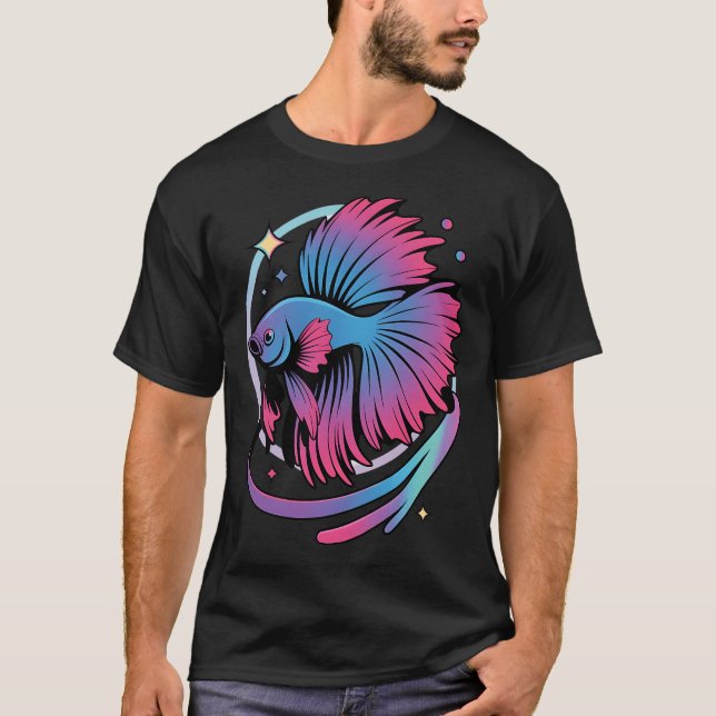 Camiseta Design de Betta Laranja (Frente)