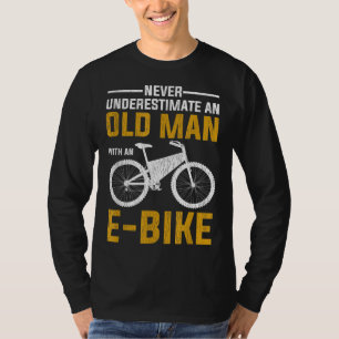 Camiseta Design De Bicicleta Elétrica Engraçado Com Uma Bic