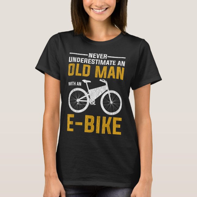 Camiseta Design De Bicicleta Elétrica Engraçado Com Uma Bic (Frente)