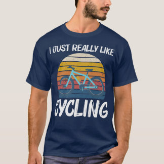 Camiseta Design de bicicleta legal para homens movendo bici