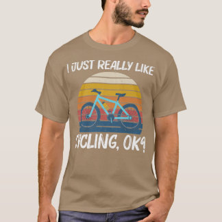 Camiseta Design de bicicleta legal para homens movendo bici